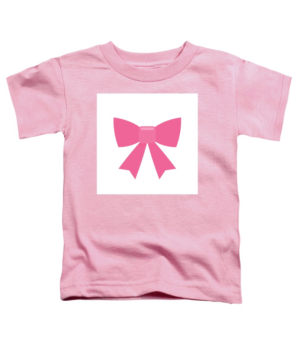 Pink bow simple flat icon - Toddler T-Shirt