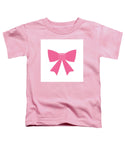 Pink bow simple flat icon - Toddler T-Shirt