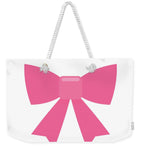 Pink bow simple flat icon - Weekender Tote Bag