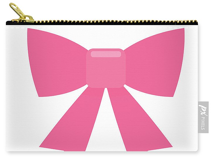 Pink bow simple flat icon - Carry-All Pouch