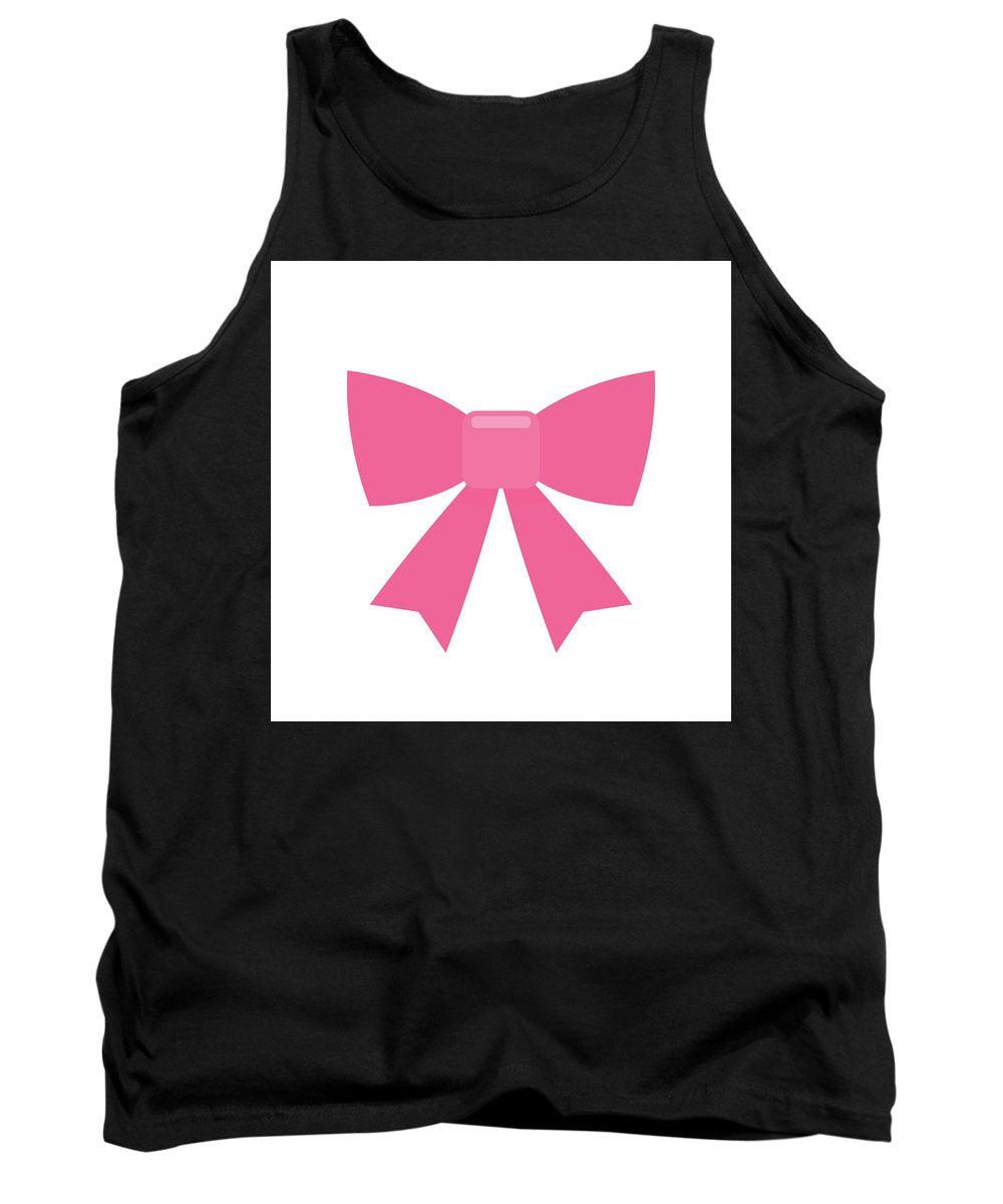 Pink bow simple flat icon - Tank Top