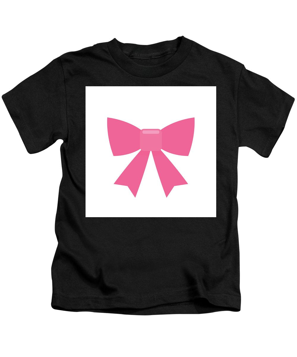 Pink bow simple flat icon - Kids T-Shirt