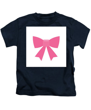 Pink bow simple flat icon - Kids T-Shirt