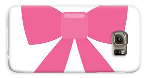 Pink bow simple flat icon - Phone Case