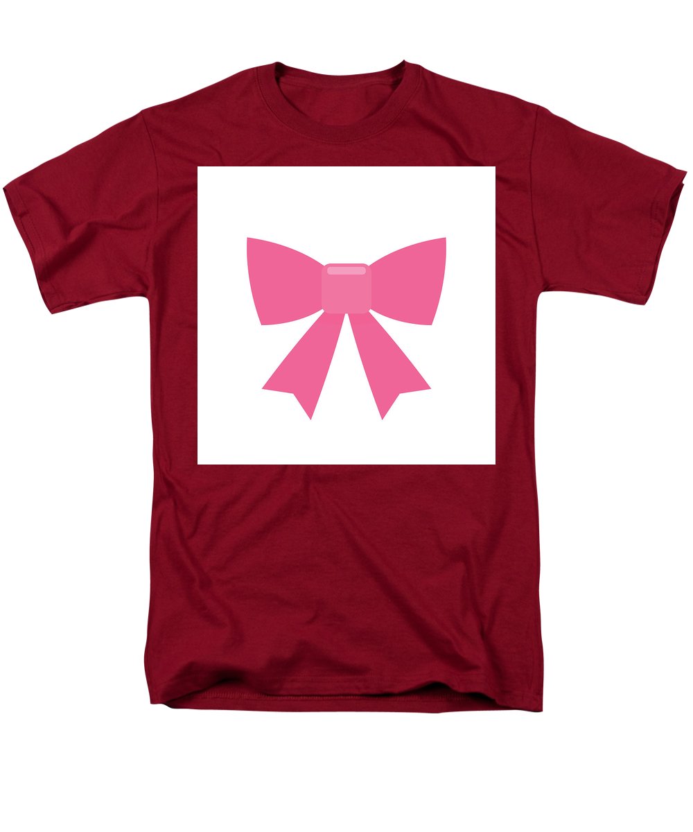 Pink bow simple flat icon - Men's T-Shirt  (Regular Fit)