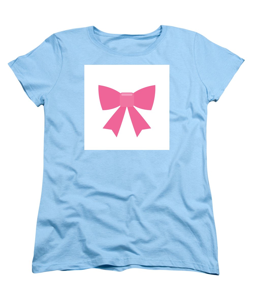 Pink bow simple flat icon - Women's T-Shirt (Standard Fit)