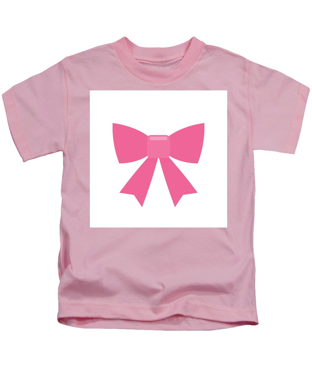 Pink bow simple flat icon - Kids T-Shirt