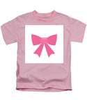 Pink bow simple flat icon - Kids T-Shirt