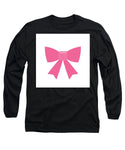 Pink bow simple flat icon - Long Sleeve T-Shirt