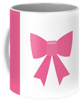 Pink bow simple flat icon - Mug