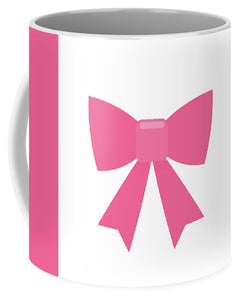 Pink bow simple flat icon - Mug