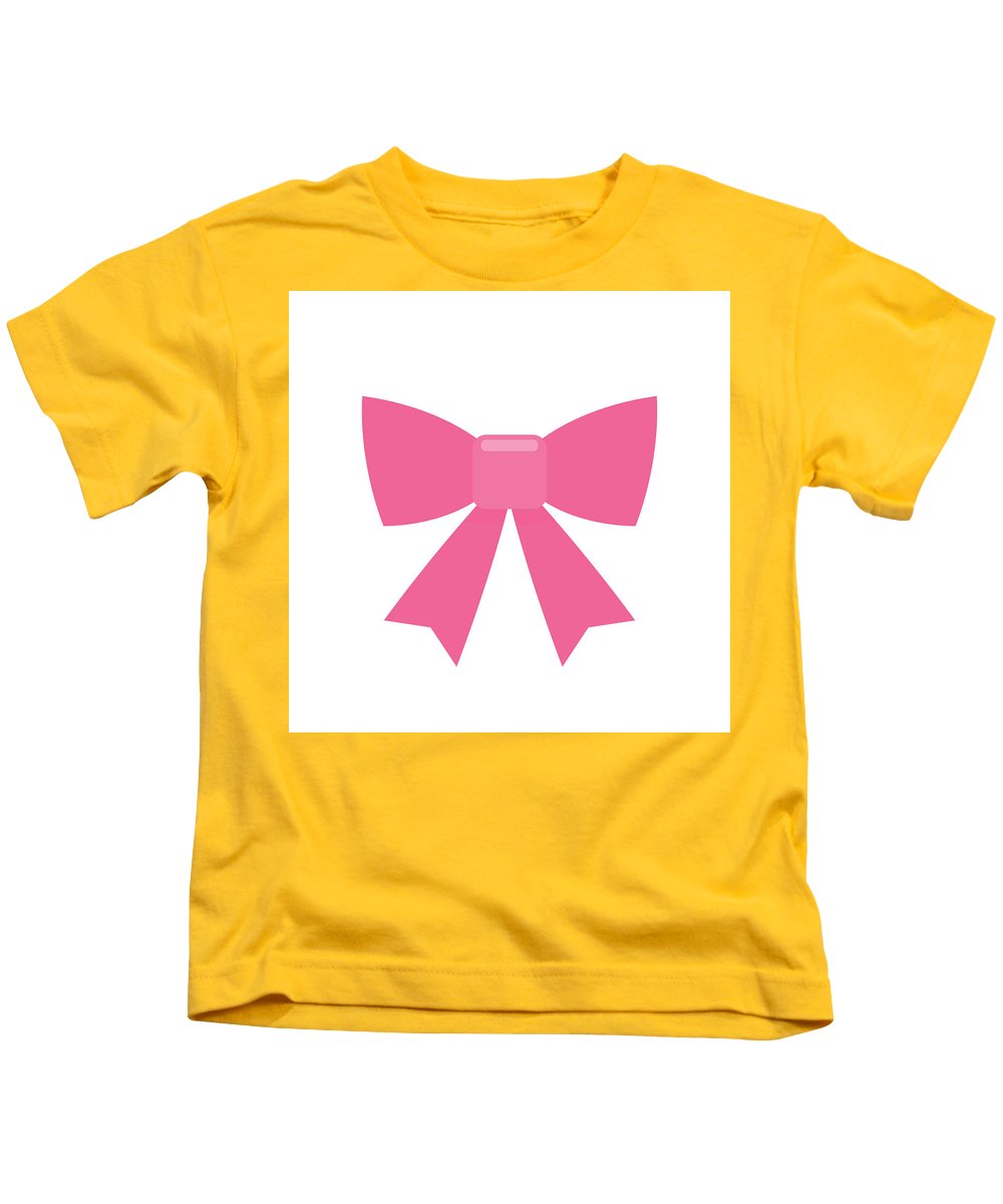 Pink bow simple flat icon - Kids T-Shirt