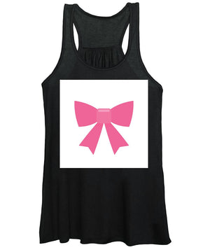 Pink bow simple flat icon - Women's Tank Top