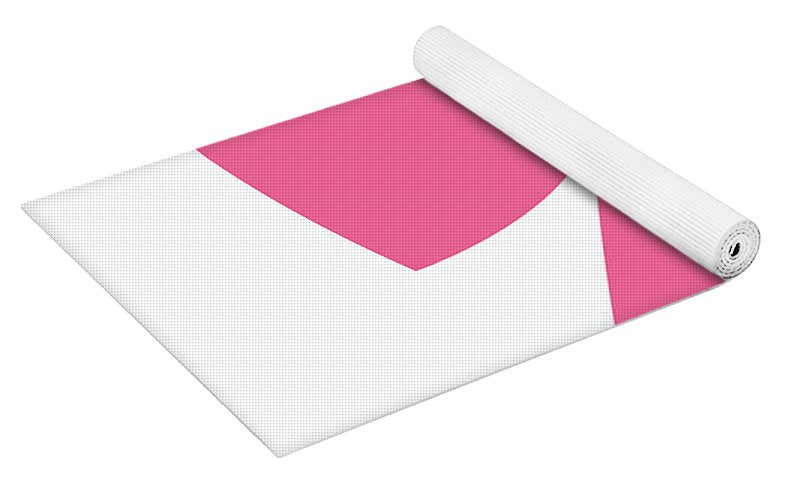 Pink bow simple flat icon - Yoga Mat