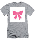 Pink bow simple flat icon - T-Shirt