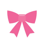 Pink bow simple flat icon - Art Print