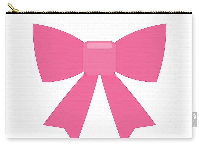 Pink bow simple flat icon - Carry-All Pouch
