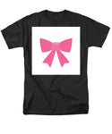 Pink bow simple flat icon - Men's T-Shirt  (Regular Fit)