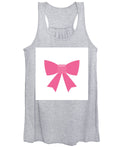 Pink bow simple flat icon - Women's Tank Top