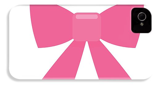 Pink bow simple flat icon - Phone Case
