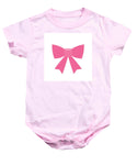 Pink bow simple flat icon - Baby Onesie