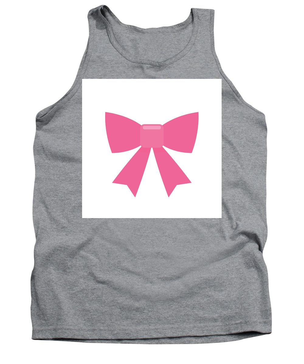 Pink bow simple flat icon - Tank Top