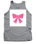 Pink bow simple flat icon - Tank Top