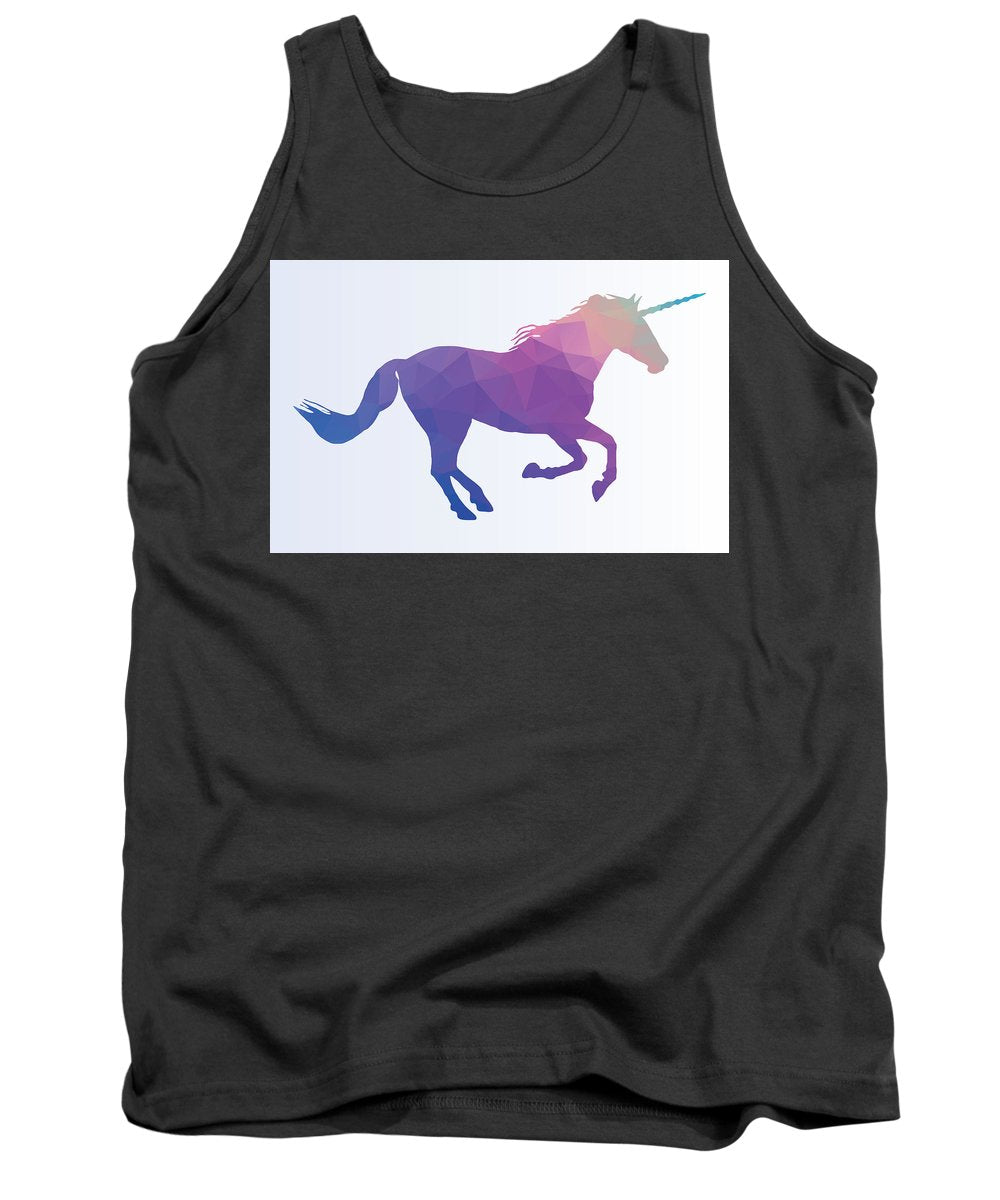 Polygonal Unicorn Horse Silhouette - Tank Top