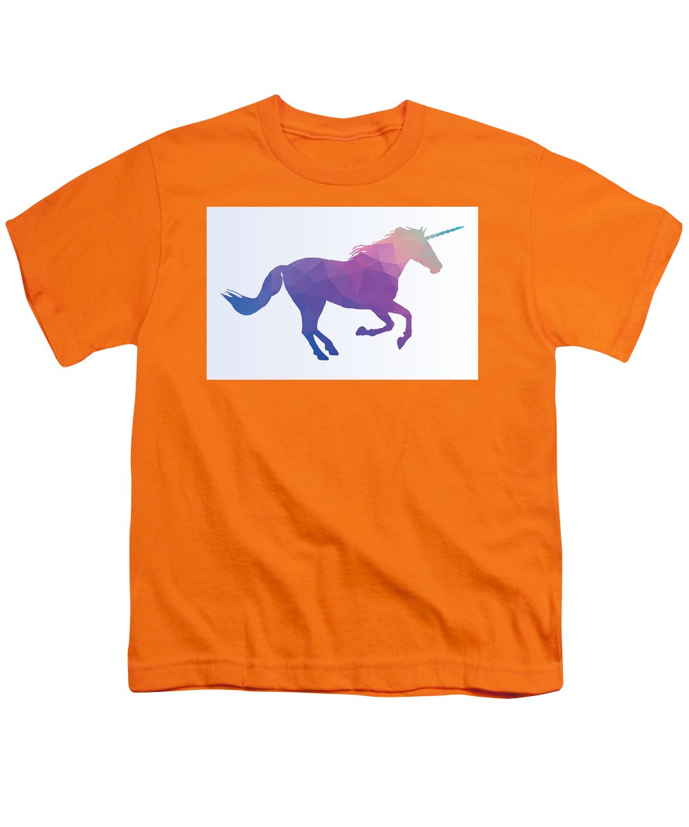 Polygonal Unicorn Horse Silhouette - Youth T-Shirt
