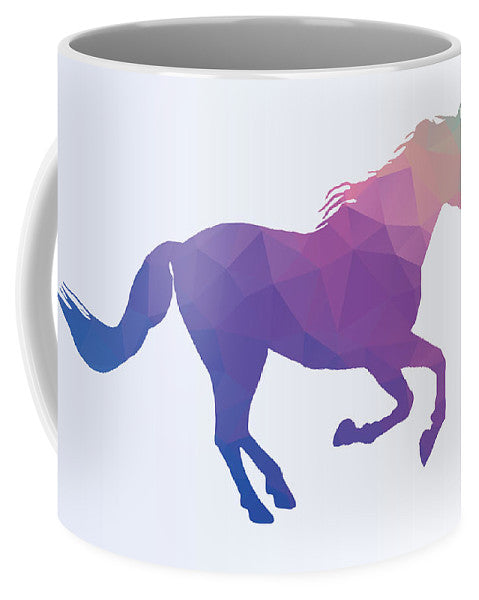 Polygonal Unicorn Horse Silhouette - Mug