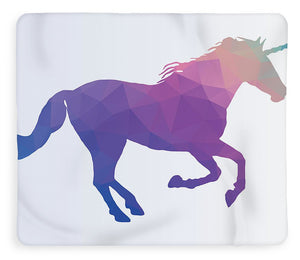 Polygonal Unicorn Horse Silhouette - Blanket