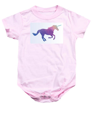 Polygonal Unicorn Horse Silhouette - Baby Onesie