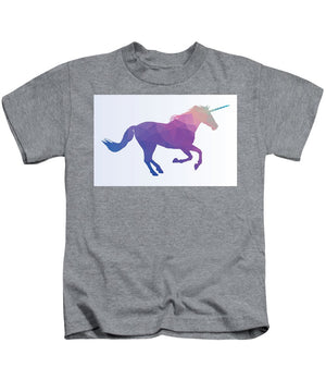Polygonal Unicorn Horse Silhouette - Kids T-Shirt