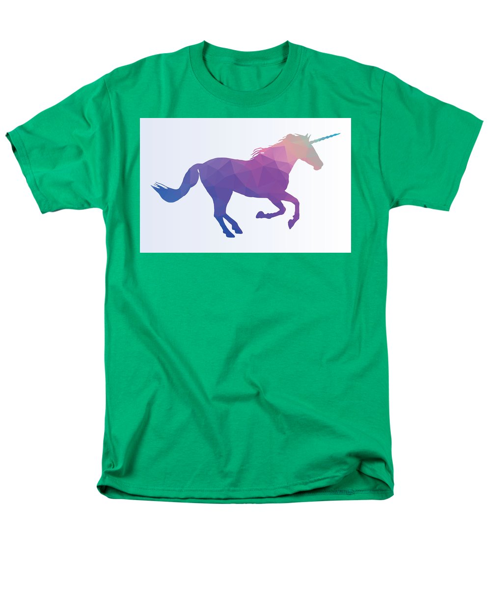 Polygonal Unicorn Horse Silhouette - Men's T-Shirt  (Regular Fit)