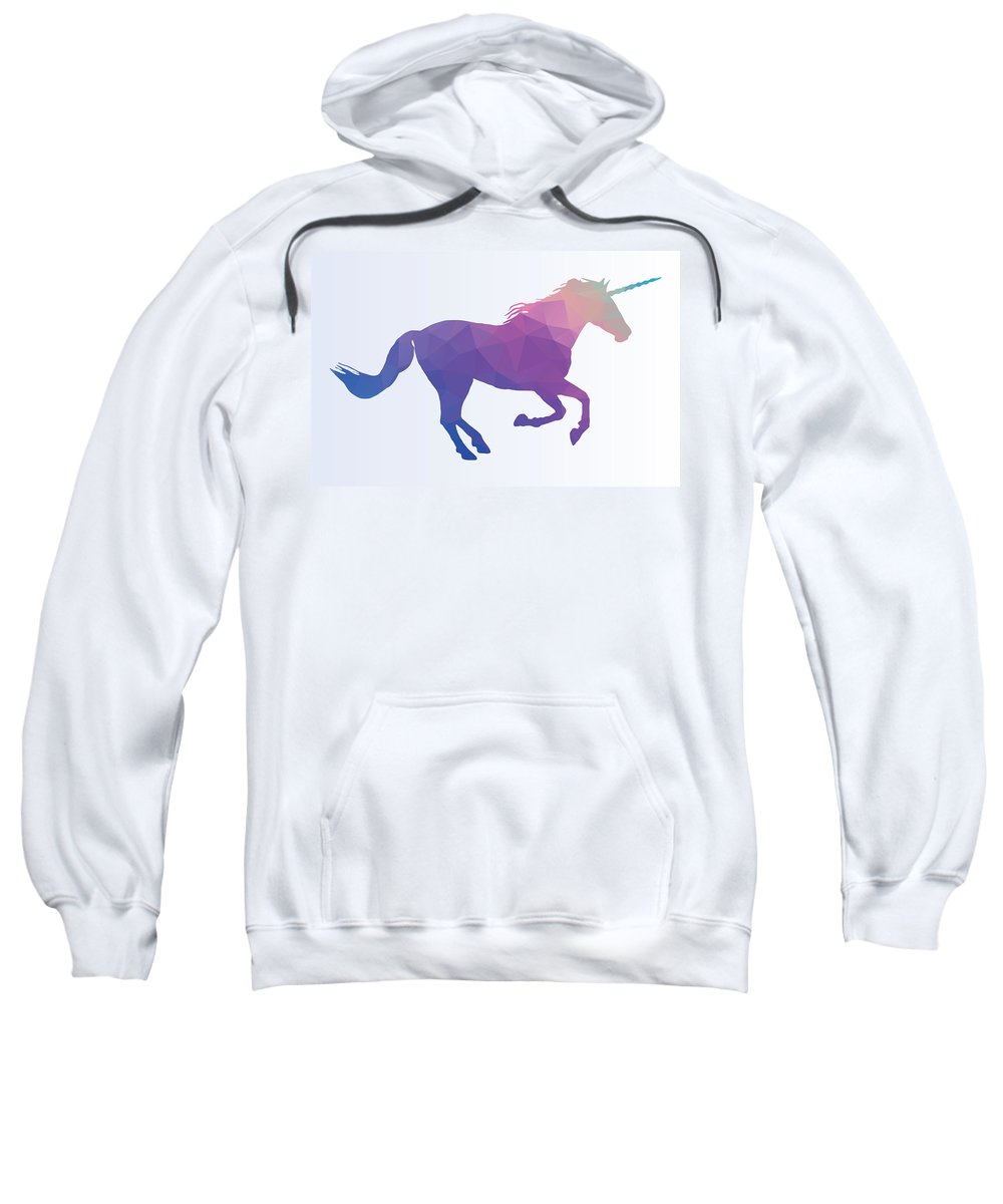 Polygonal Unicorn Horse Silhouette - Sweatshirt