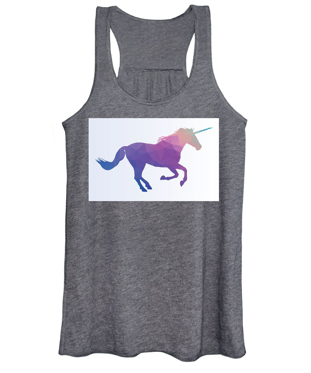 Polygonal Unicorn Horse Silhouette - Women's Tank Top