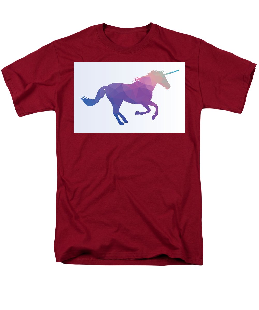 Polygonal Unicorn Horse Silhouette - Men's T-Shirt  (Regular Fit)