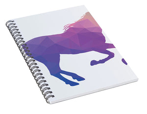 Polygonal Unicorn Horse Silhouette - Spiral Notebook