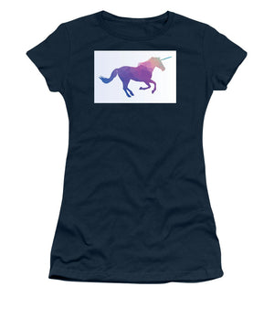Polygonal Unicorn Horse Silhouette - Women's T-Shirt