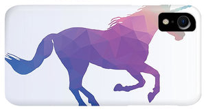 Polygonal Unicorn Horse Silhouette - Phone Case