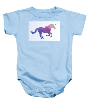 Polygonal Unicorn Horse Silhouette - Baby Onesie