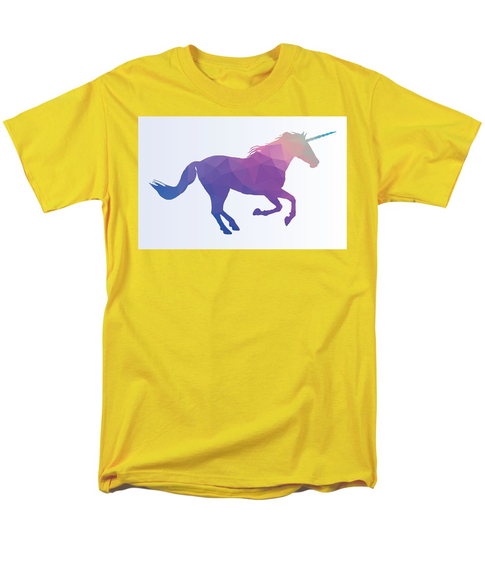 Polygonal Unicorn Horse Silhouette - Men's T-Shirt  (Regular Fit)
