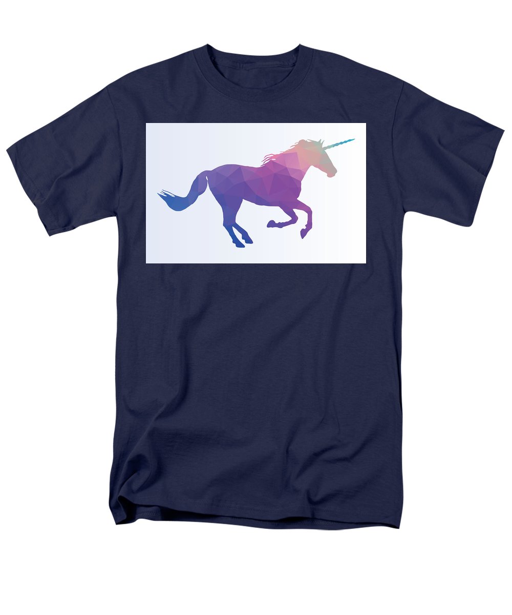 Polygonal Unicorn Horse Silhouette - Men's T-Shirt  (Regular Fit)