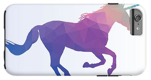 Polygonal Unicorn Horse Silhouette - Phone Case