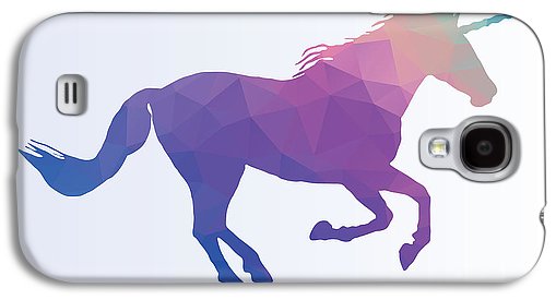 Polygonal Unicorn Horse Silhouette - Phone Case