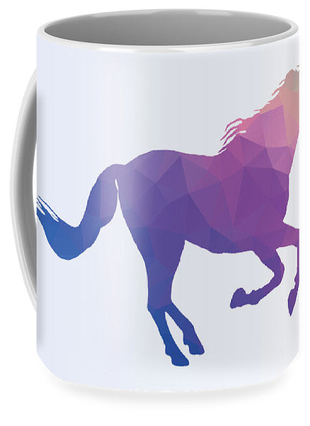 Polygonal Unicorn Horse Silhouette - Mug