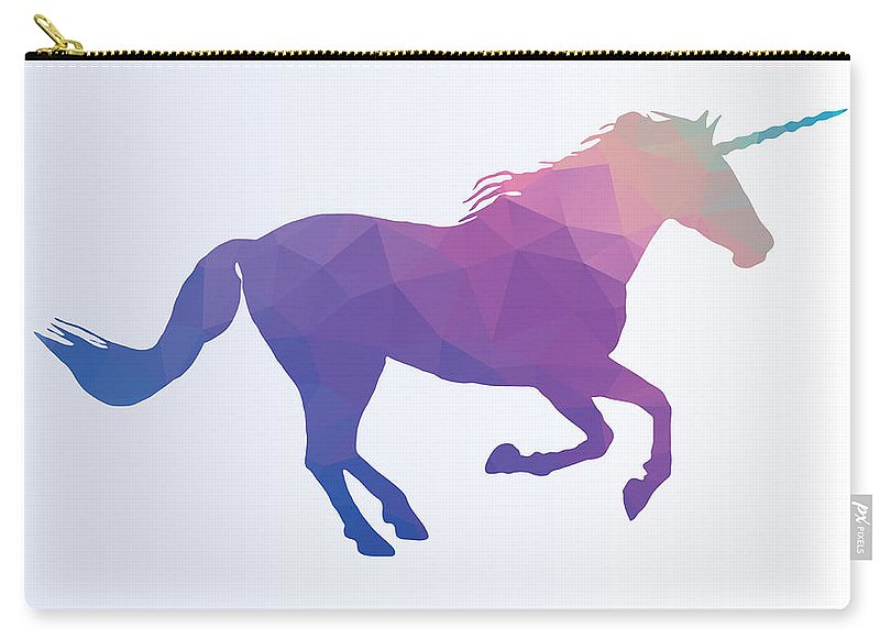 Polygonal Unicorn Horse Silhouette - Carry-All Pouch