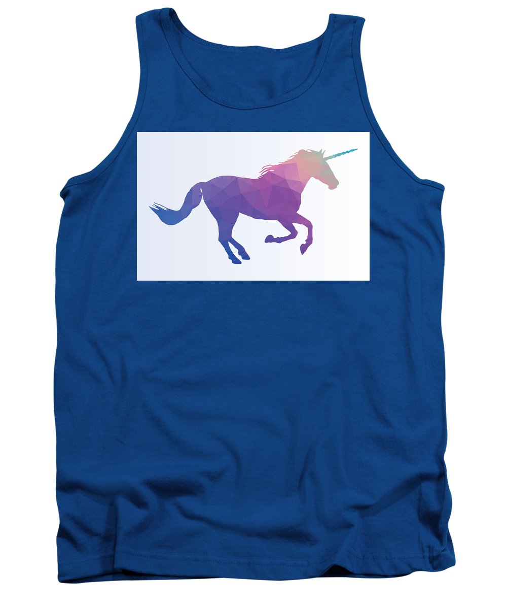 Polygonal Unicorn Horse Silhouette - Tank Top