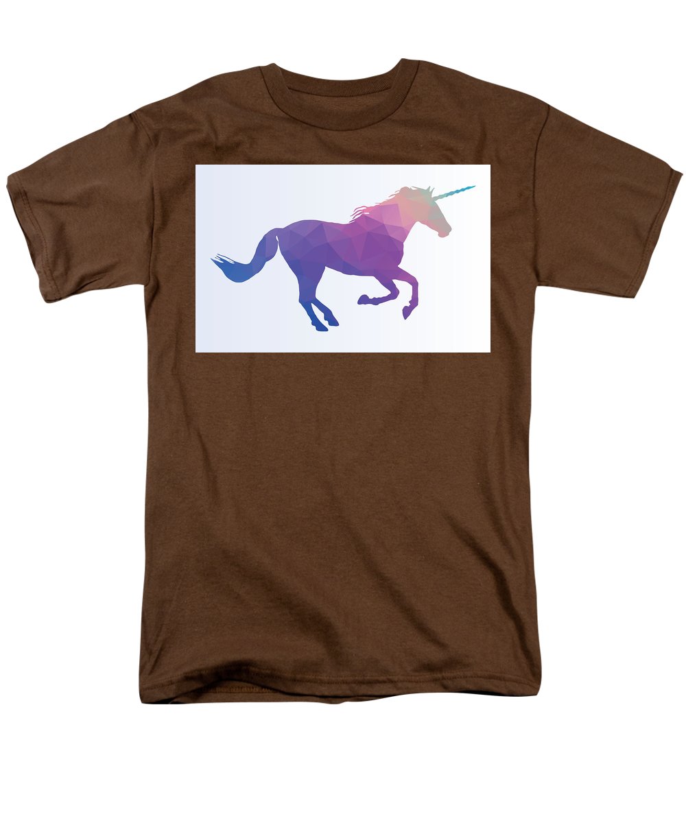 Polygonal Unicorn Horse Silhouette - Men's T-Shirt  (Regular Fit)