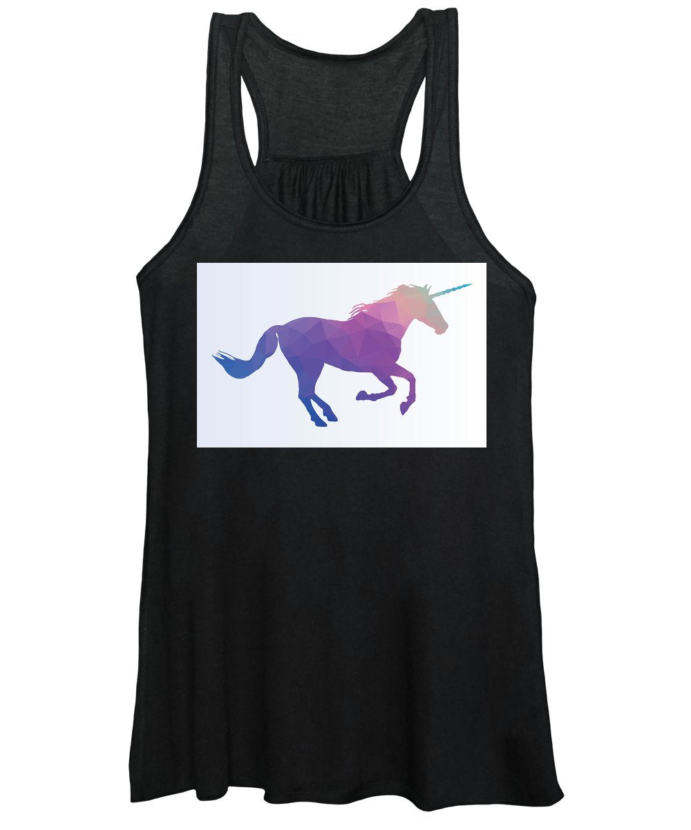 Polygonal Unicorn Horse Silhouette - Women's Tank Top